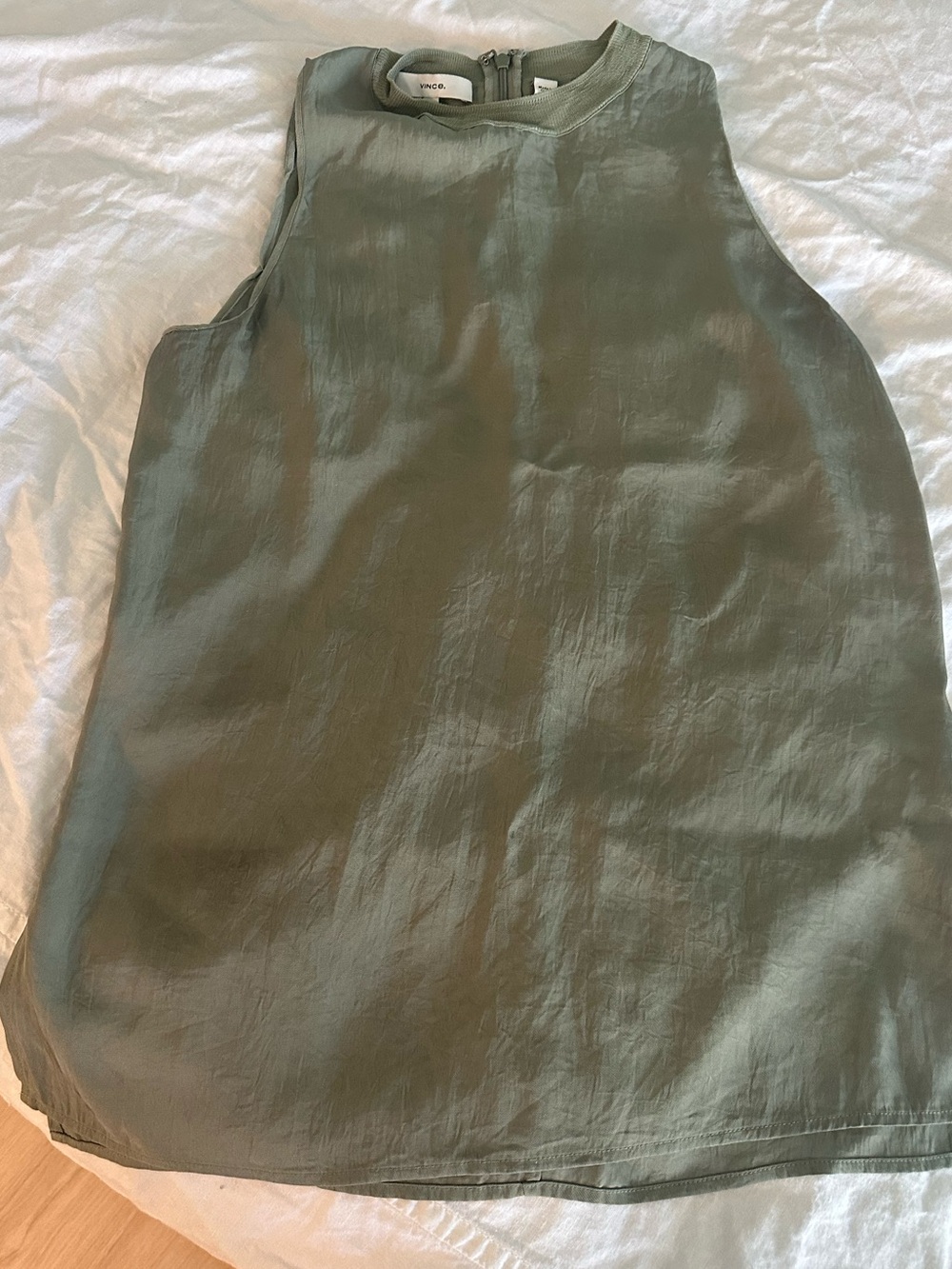 Vince Olive Green Crewneck Shell